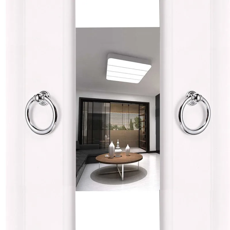 Megaron кольцо круг ручки дверная ручка из цинкового сплава тянет Американский Шкаф