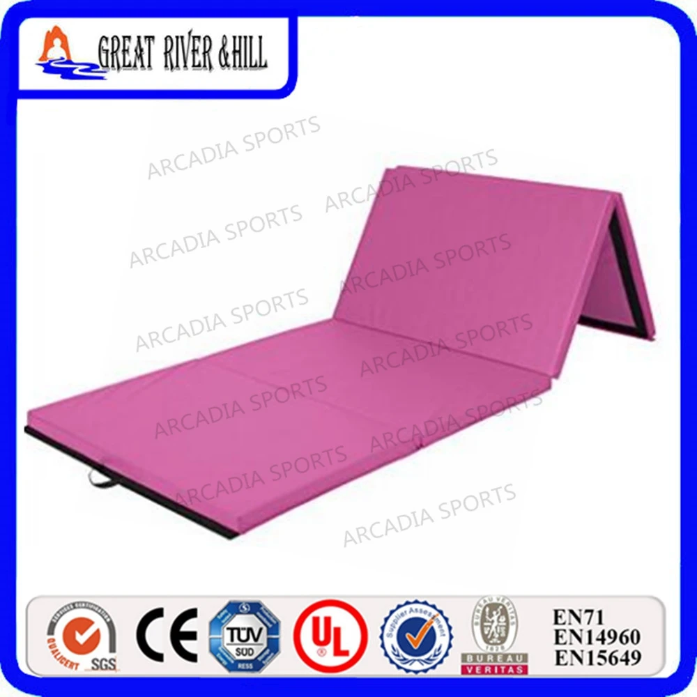 

4 Folding Sports Gymnastics Mat Exercise Mat 2.4mx1.2mx5cm