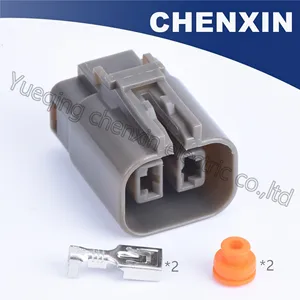 Штекер с реле давления, коричневый, 2p, пластиковый провод, разъем Chenxin (6,3), MG640188-4