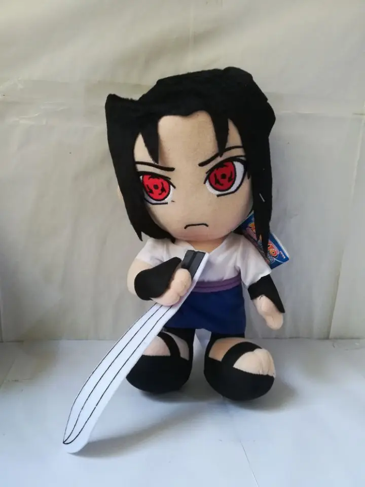 Фигурка Наруто из фильма и ТВ 30 см Uchiha Sasuke плюшевая аниме мягкая кукла детская