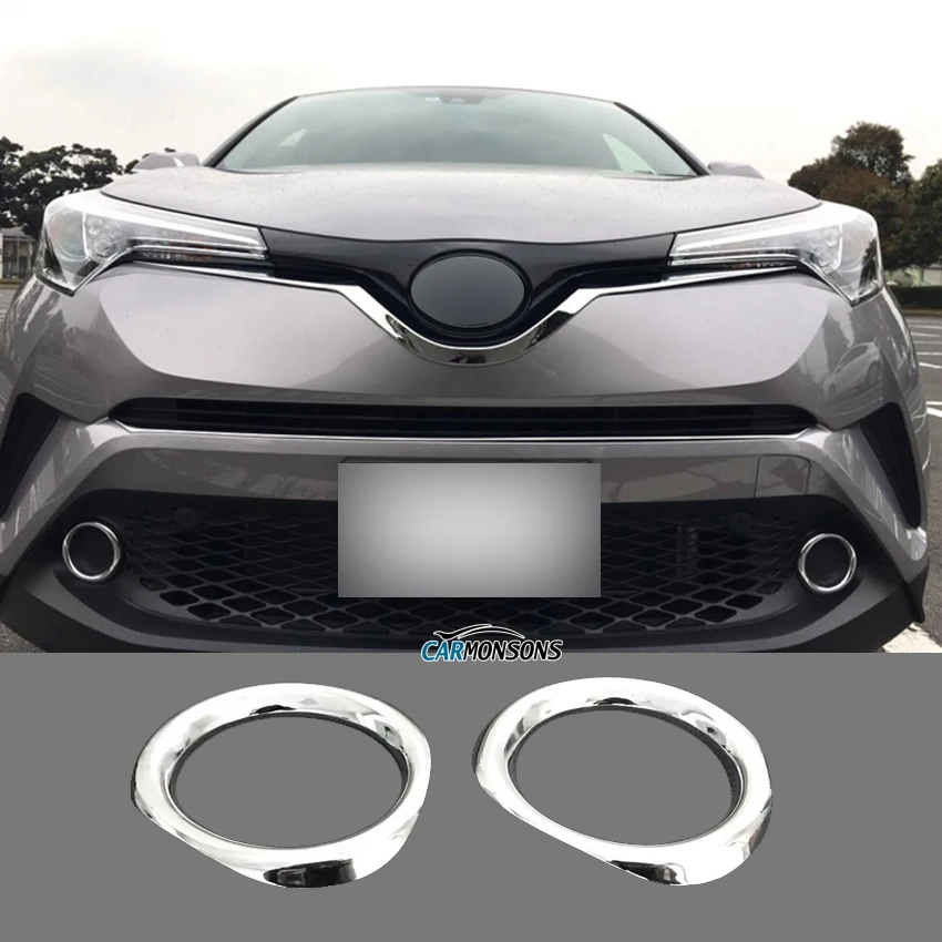 Carmonsons для Toyota C-HR CHR передний противотуманный светильник ABS Хромированная декоративная отделка рамка наклейки крышка аксессуары для автомобиля Стайлинг