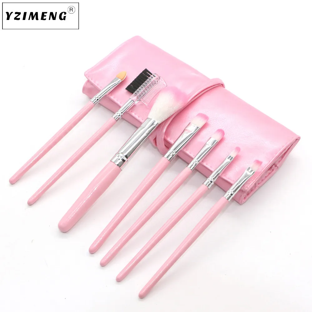 7 шт. набор кистей для макияжа Travel Портативный макияж глаз Eye Shadow Brush Косметика Blending Brush инструменты инструмент Макияж волос Красота