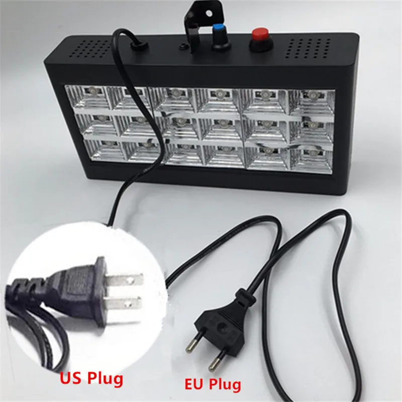 Мини Звуковое управление 18 RGB LED Стробоскоп для вечеринок клубов дискотек голоса