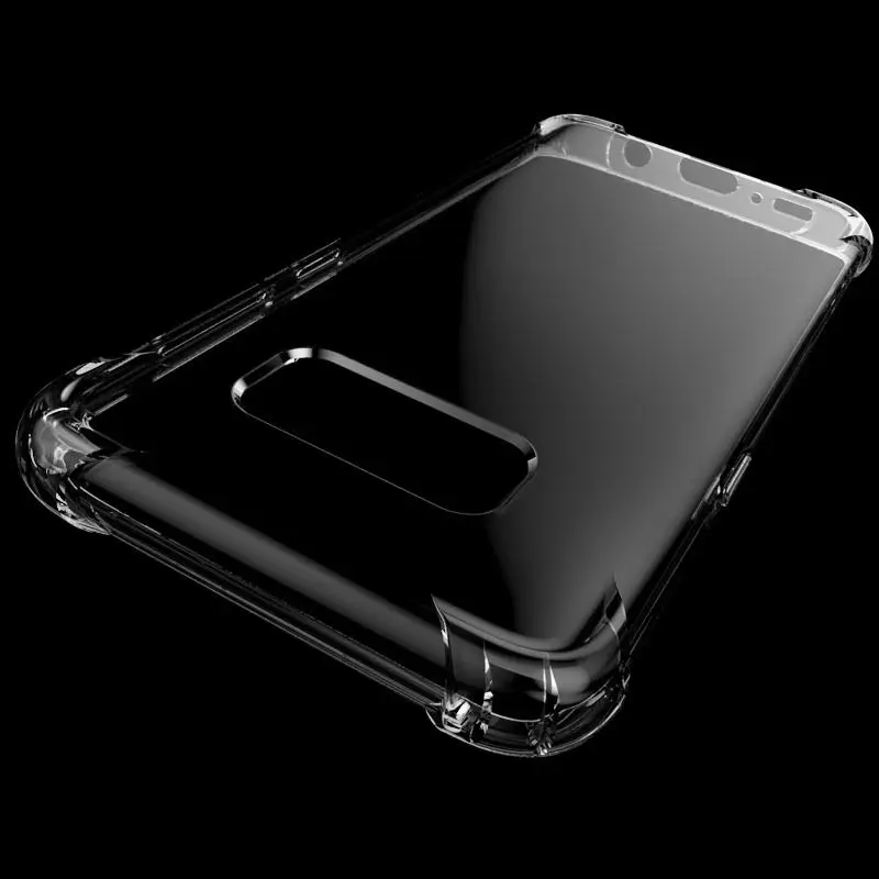 Ясно антидетонационных чехол для samsung S8 S9 Plus S6 S7 край мягкой ТПУ кремния ясно