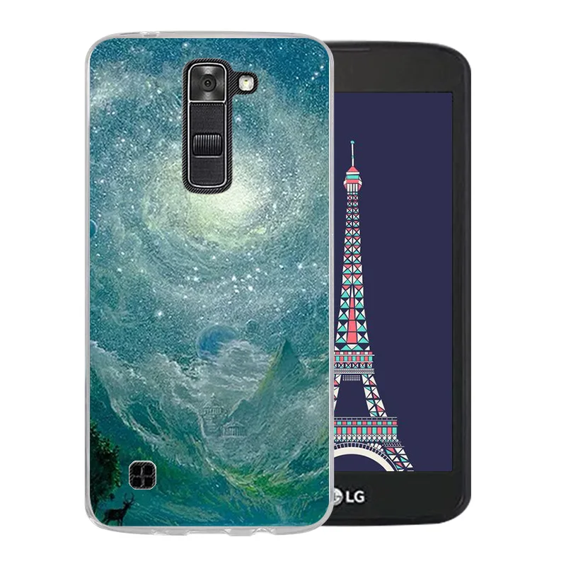 Мягкие силиконовые чехлы для телефонов с рисунком звездного неба LG K7/Tribute 5 LS675/X210