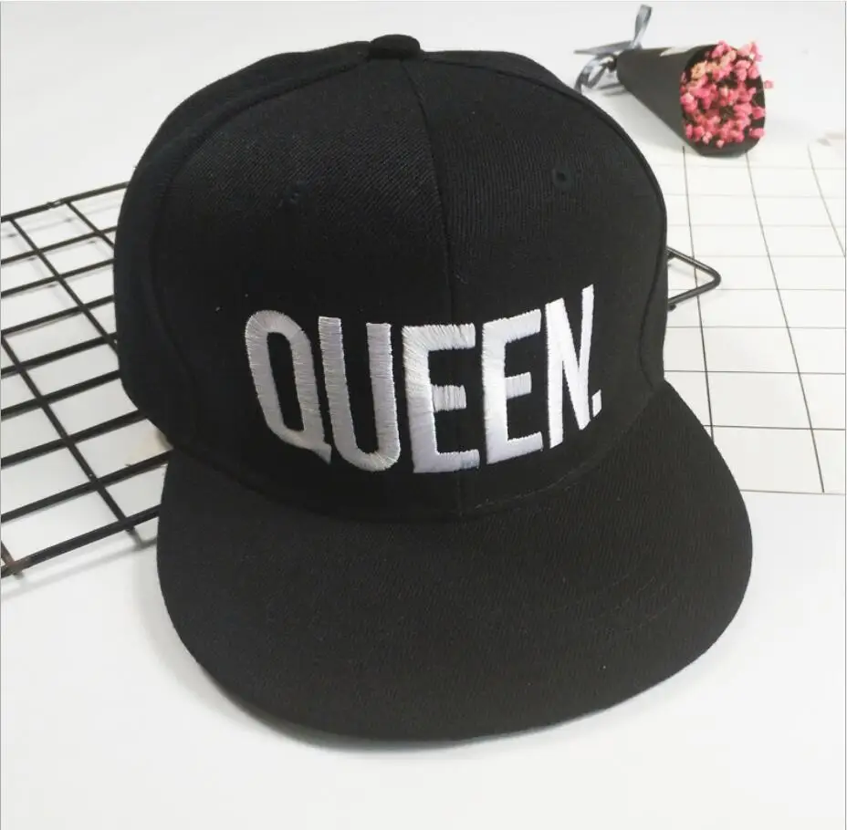 KING QUEEN Бейсбол кепки Snapback для мужчин женщин козырек s папа кость белый черный пара