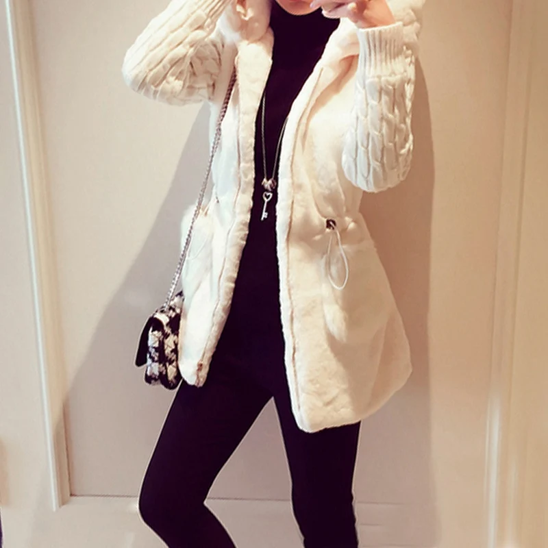 Пальто из искусственного меха 2018 зимние пальто женские Топы с капюшоном пушистые