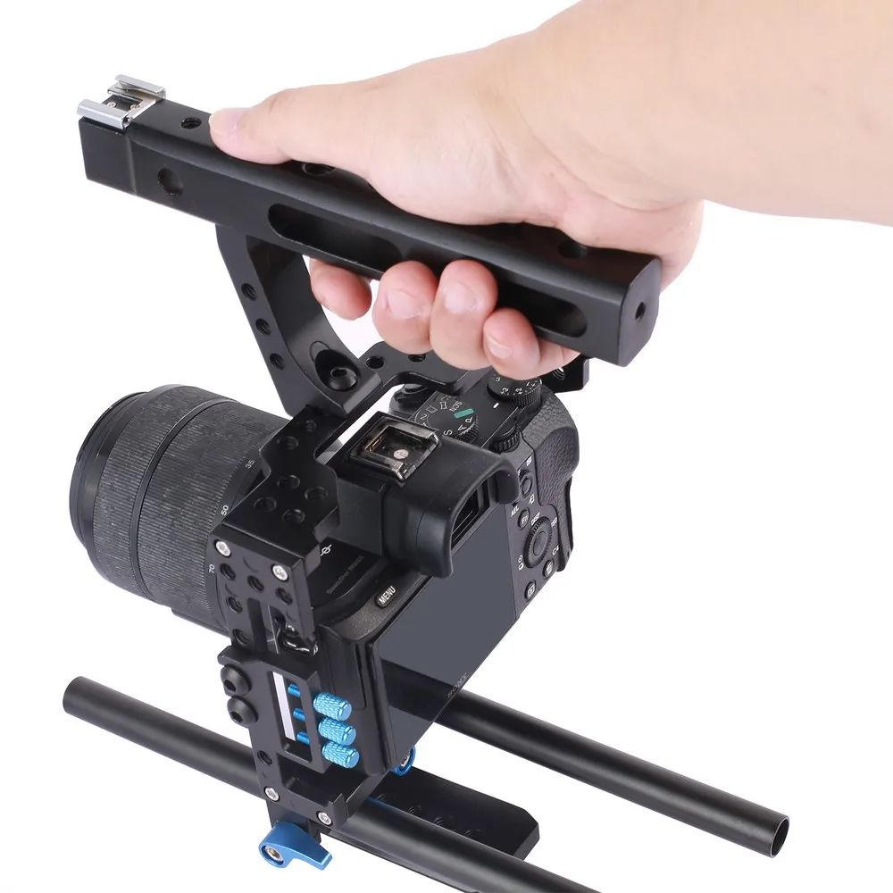 Capsaver 15 мм стержень установка видео DSLR Камера Кейдж стабилизатор Ручка Следуйте