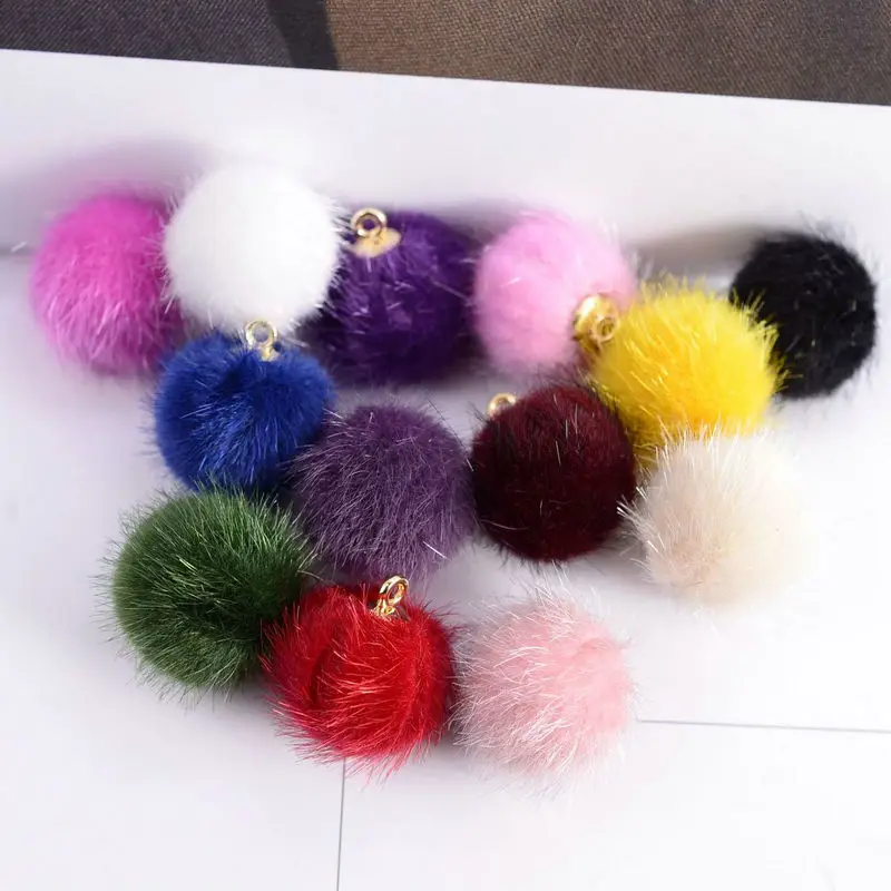 Имитация меха норки бусины для изготовления ювелирных изделий кулон шар diy