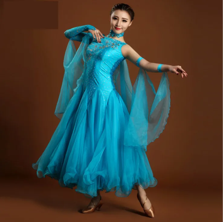 Платье для бальных танцев 2017 женское из лайкры новейший дизайн|ballroom competition