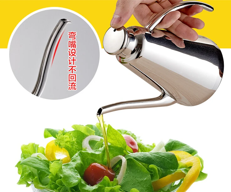 500ML Fashion Stainless Steel Oil Dispenser Uniquely Shaped High-quality Olive Bottle | Обустройство дома