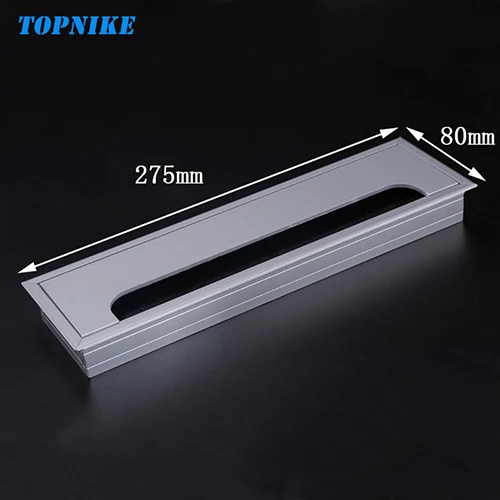 275x80mm TOPNIKE 80 мм 160 мм 275 мм компьютерный стол проволочное отверстие крышка из цинкового сплава квадратная линия отверстие крышка стол кабель выход порт резьба крышка - Цвет: 275x80mm