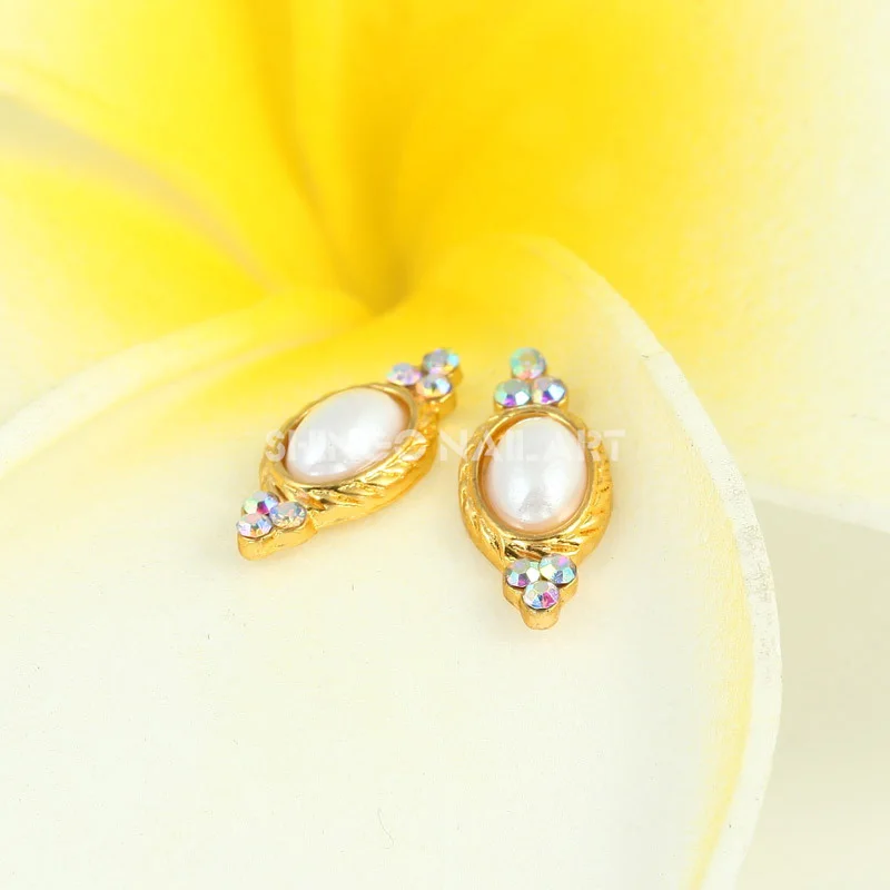 Новинка 10 шт. сплав стразы жемчужный элемент украшение для ногтей 3d