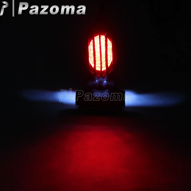 Светодиодный алюминиевый черный Задний стоп-сигнал для мотоцикла PAZOMA