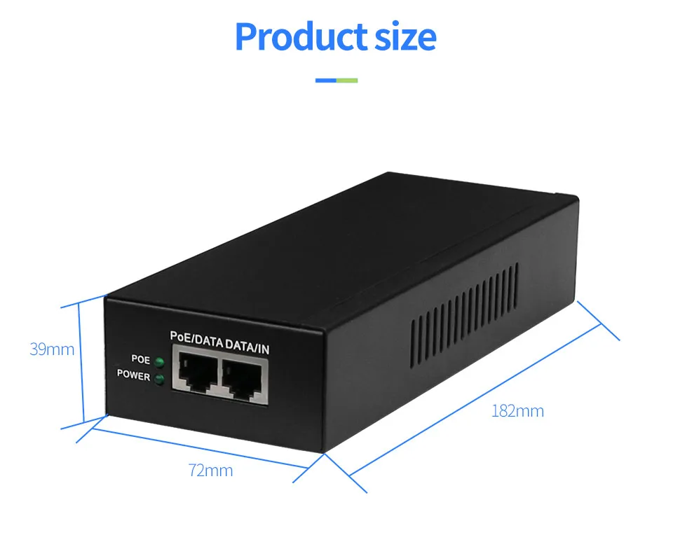 Одиночный PoE 60 ВАТТ адаптер гигабитный POE инжектор Ethernet мощность для POE ip-камеры телефон беспроводной AP PoE источник питания