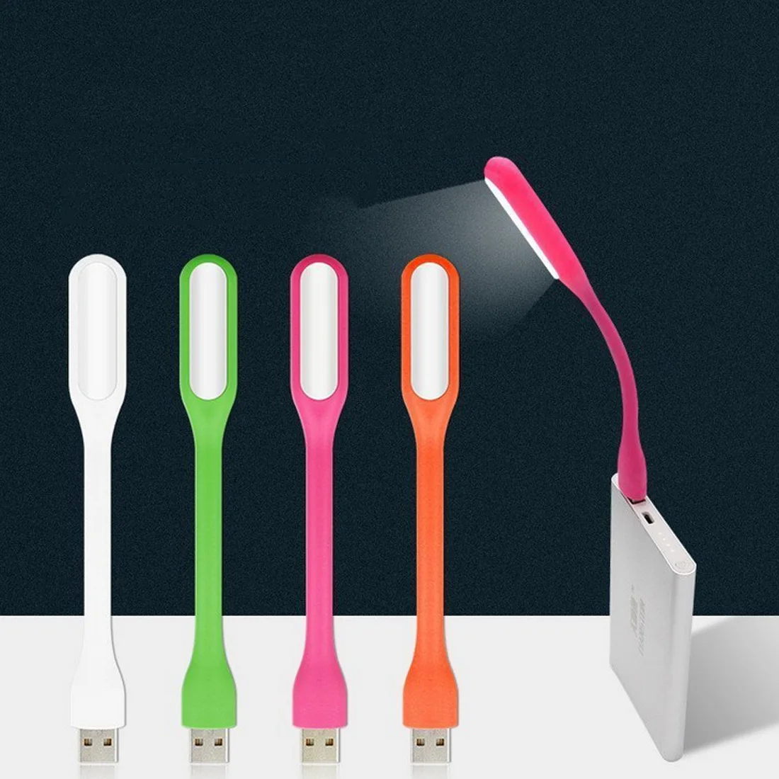 Креативная красочная Гибкая usb-лампа портативный мини-вентилятор и USB СВЕТОДИОДНЫЙ светильник для power Bank& notebook& компьютерный гаджет