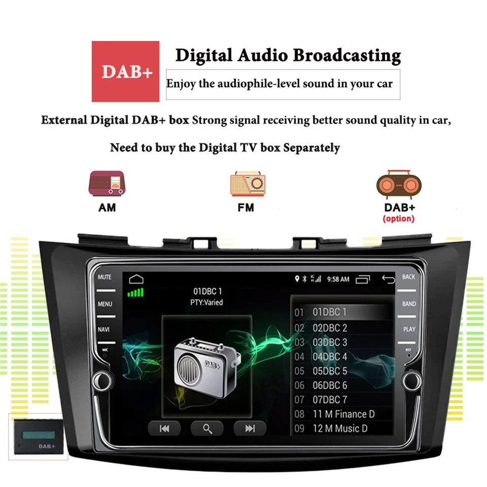 2Din Android 10 0 автомобильный dvd-плеер для Suzuki Swift 2011 2012-2015 Радио Стерео GPS Navi магнитофон