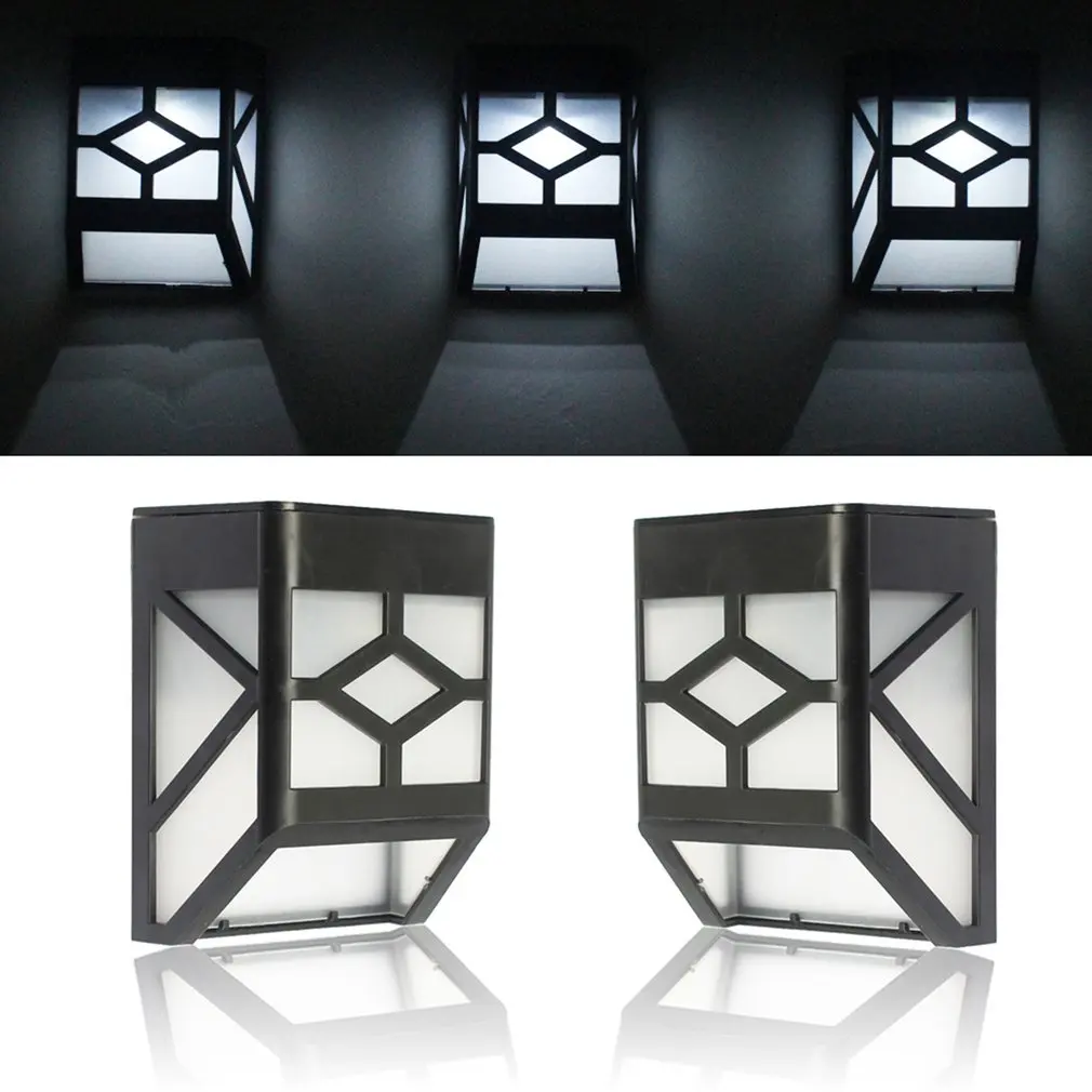 2 светодиодный солнечный свет открытый сад декоративная дорожка лампа панели