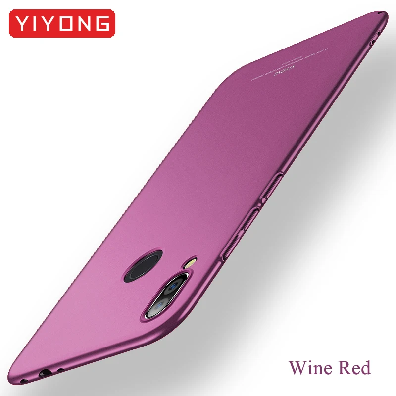 Redmi Note 6 Pro Чехол YIYONG матовый чехол для Xiaomi Redmi Note 7 6 5 Pro Чехол Xaomi PC чехол для Xiaomi Note 5 6 7 Pro Чехол - Цвет: Simple Wine red