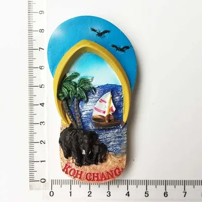 BABELEMI 1 шт. резиновый 3D магнит на холодильник, Таиланд, Чиангмай, Phuket, Паттайя, Ко Чанг, туристические сувениры, магниты на холодильник - Цвет: Коричневый