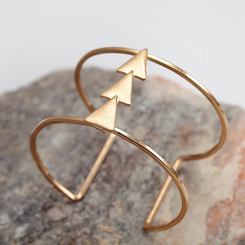 2017 г. панк цинковый сплав Золотые открытые манжеты винтажные бриллианты простые