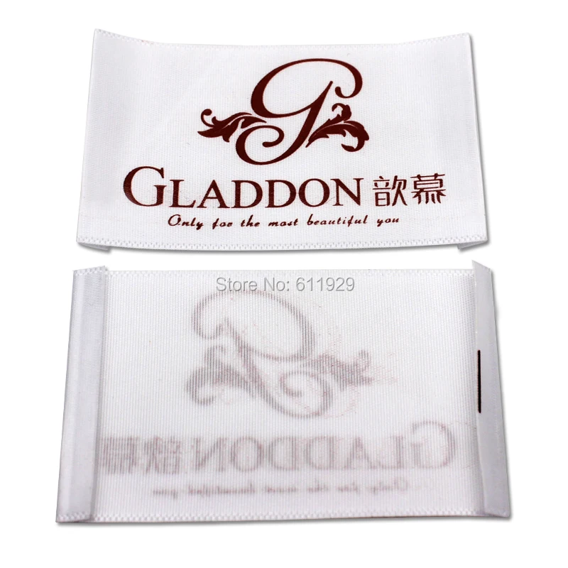 Бесплатная доставка этикетки с сатиновым принтом для одежды на заказ футболок