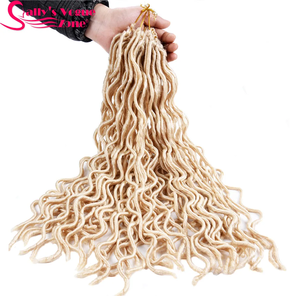Sallyhair Faux locs Curly синтетические 1 упаковка 24 пряди/упаковка 10 18 дюймов 8 цветов крючком косы для наращивания волос замки блонд черный