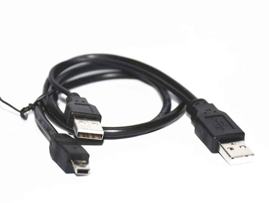 USB2.0 USB 2 0 двойной A Тип 2A штекер к мини 5 контактный Y образный кабель 7 м 70 см фута