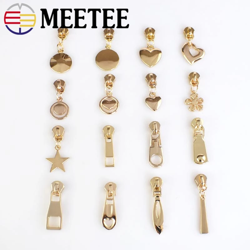 Meetee 10 шт. слайдер на молнии Съемник для 5# металлический замок на молнии головка Diy чемодан сумка Ремонт одежды инструмент портного аксессуары G2-3