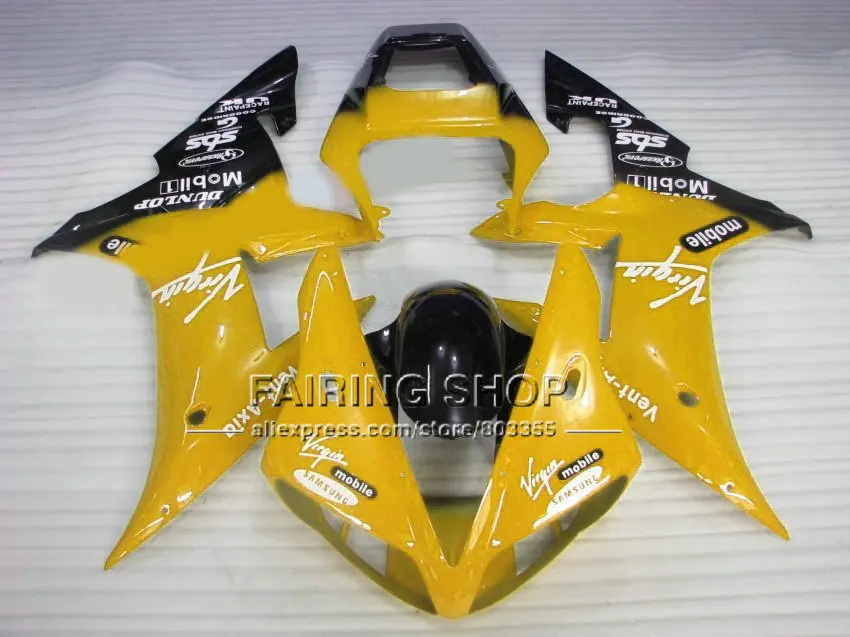 Желтые детали корпуса мобильного телефона для YAMAHA YZF R1 2002 2003 + Индивидуальные