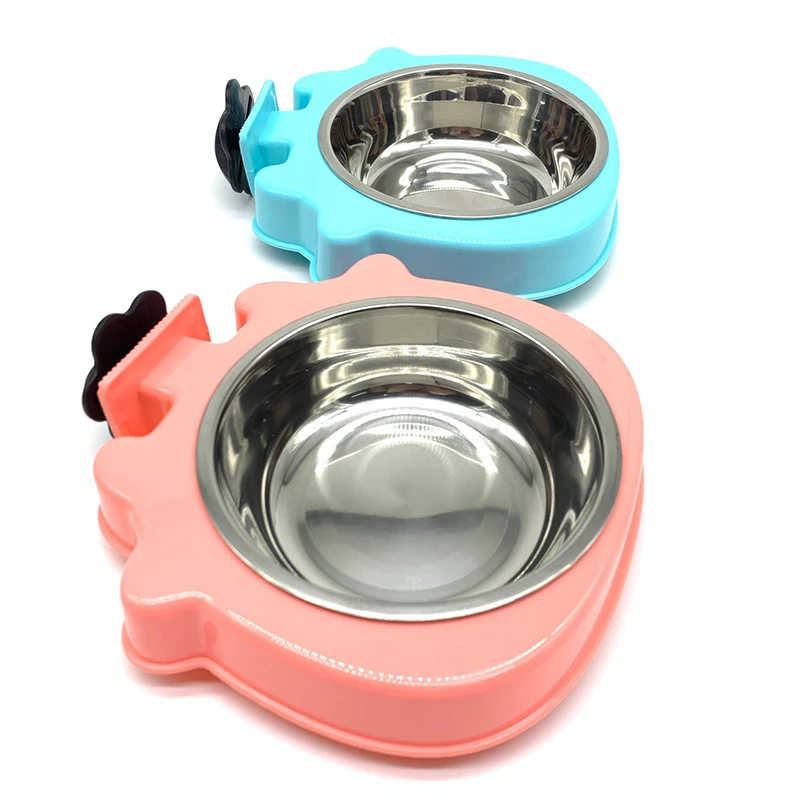 Подвесная мультяшная миска для кошки из нержавеющей стали домашних животных