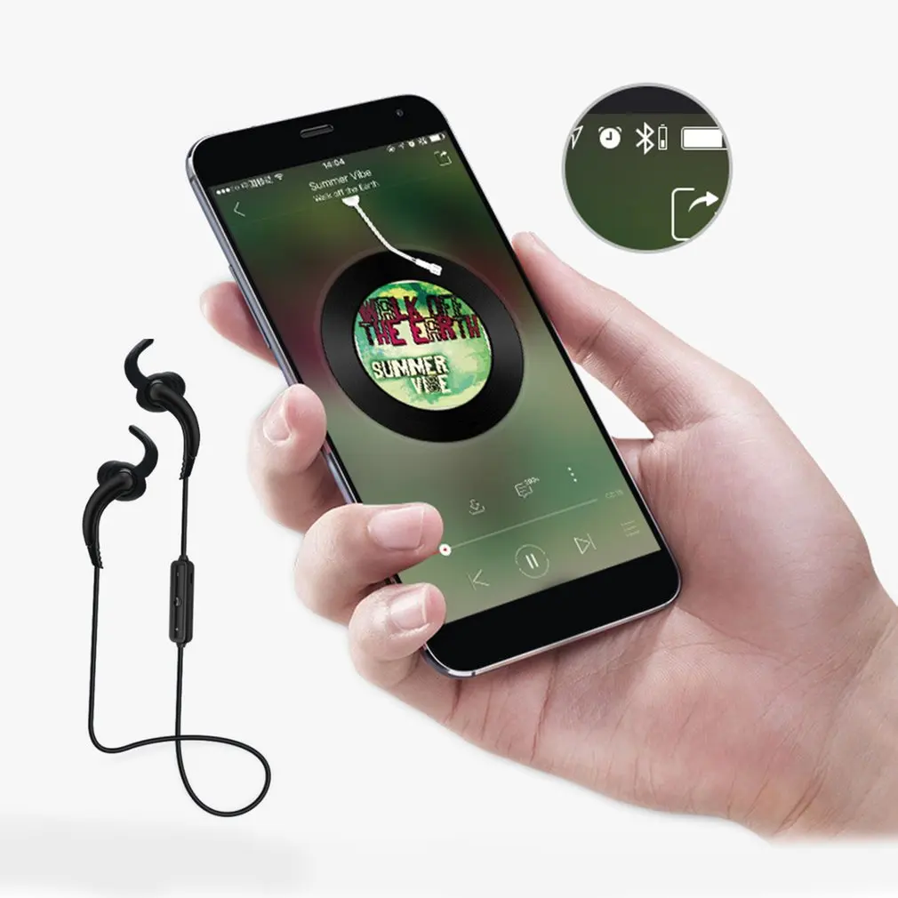 MP3 плеер FM Bluetooth наушники беспроводные стерео музыкальные спортивные наушники гарнитура шумоподавление с микрофоном