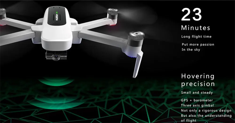[] Hubsan H117S Zino gps 5,8 Г 1 км с видом от первого лица в формате 4K UHD, Камера 3-осевому гидростабилизатору RC Дрон Квадрокоптер RTF