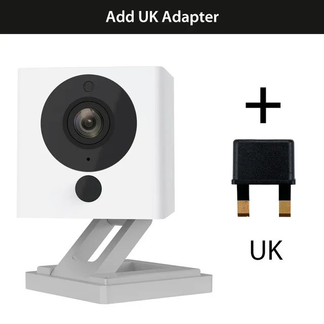 Оригинальная смарт-камера Xiaomi Mijia CCTV Xiaofang с цифровым зумом, IP 110 градусов, F2.0, 8X1080 P, wifi, беспроводная камера с управлением, ночное видение - Цветной: and UK plug