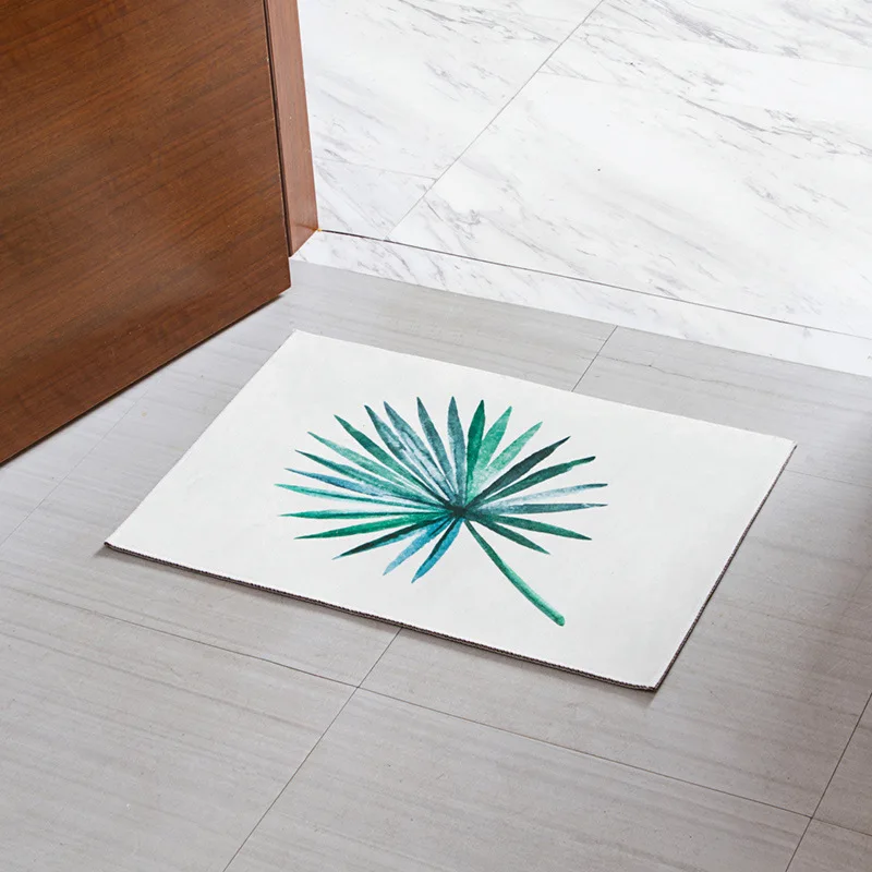 Zeegle Door Mat Leaves Pattern Floor Welcome Home Mats Soft Carpet Children Bedroom Bedside Rugs | Дом и сад