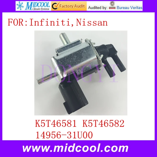 Новый вакуумный электромагнитный клапан EGR OEM K5T46581 K5T46582 14956 31U00 для Infiniti Nissan|solenoid