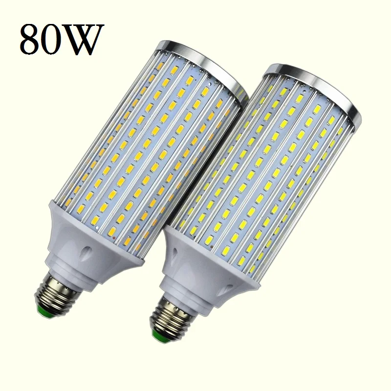 Светодиодный светильник E27, E26, E39, E40, 5730SMD, Кукурузные лампы 18 Вт, 25 Вт, 30 Вт, 45 Вт, 50 Вт, 60 Вт, 80 Вт, лампада, люстра, свеча, освещение для дома
