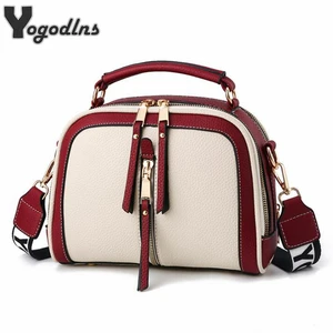 Хит продаж, маленькая контрастная цветная сумка с верхней ручкой, женские сумки через плечо, кошелек для телефона, модные сумки на одно плечо с молнией из искусственной кожи