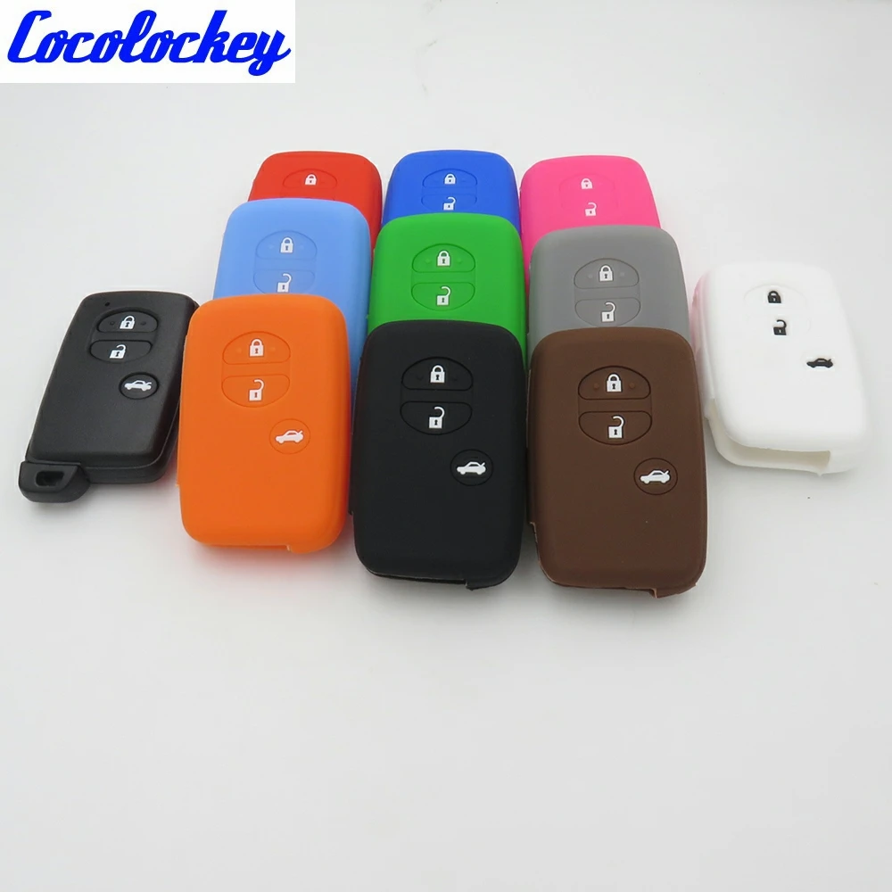 Cocolockey силиконовый автомобиля чехол держатель для ключа Toyota Land Cruiser Camry Highlander
