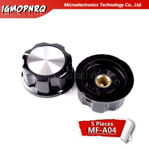 5 шт., ручка потенциометра WH118WX050, бакелитовая ручка, медное внутреннее отверстие, 6 мм, головной убор