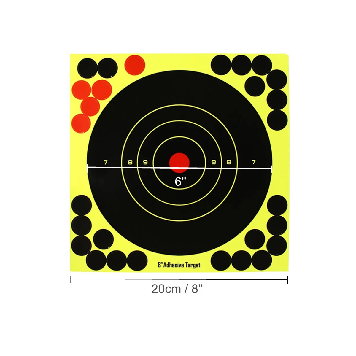 8 &quot/20 см 50 шт. клейкая бумага для мишени набор листов Bullseye splitterburst Sticky Splatter Shooting