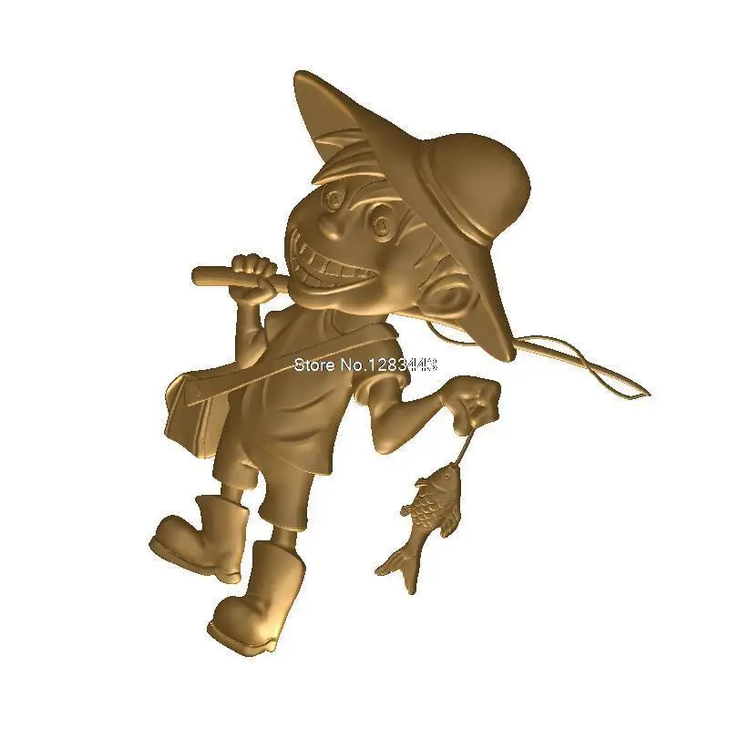 Рельефная 3d модель для рыбака с ЧПУ STL формат рыбацкая рельефа stl artcam vectric aspire|stl
