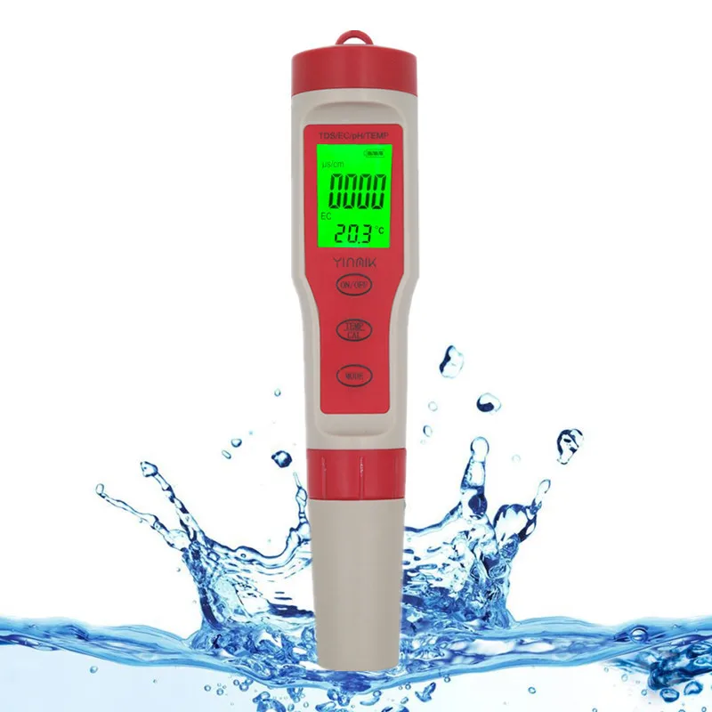 Цифровой тестер воды с подсветкой 4 в 1/3 1 тест EC/TDS/PH/TEMP качества набор Тестовых