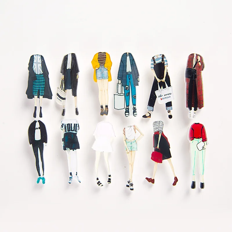 Значок-брошь в стиле «забавный черно-белый любовник» из акрила для одежды и рюкзака.