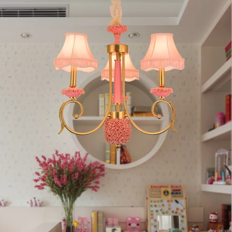 Modern European Style All Copper Ceramic Chandelier Nordic Villa Children's Bedroom Chandeliers |
