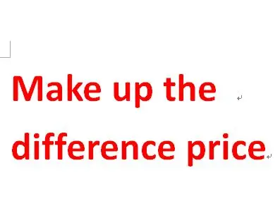 

Make up the difference price link