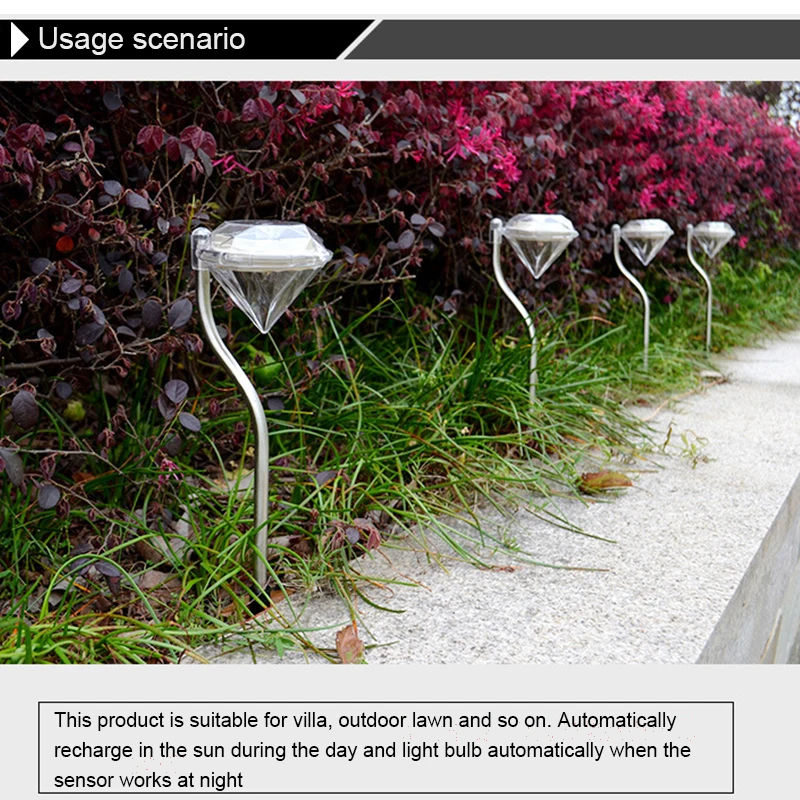 1 шт. нержавеющая сталь наружная Светодиодная лампа для газона водонепроницаемая