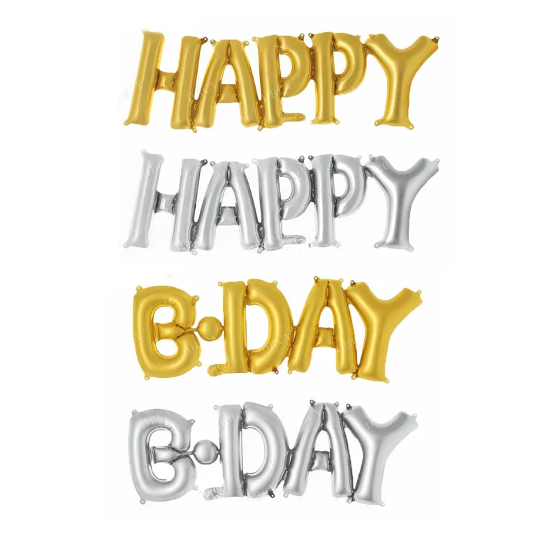 Воздушные шары из фольги с надписью HAPPY &amp BDAY | Дом и сад