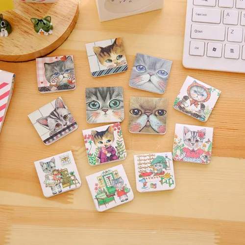 3 шт./лот Новое поступление серия Cat закладки Kawaii Мини магнитные (tt-2585) | Канцтовары