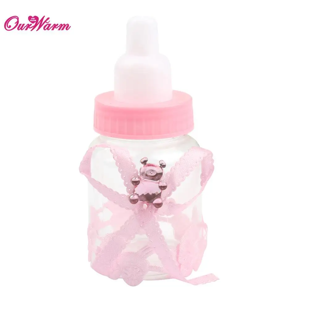 Pink Детская Бутылочка, коробка для конфет, бутылочка для кормления ребенка, свадебные подарочные коробки, коробки для дня рождения ребенка, украшения для крещения, свадебной вечеринки - Цвет: Pink